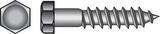 HILLMAN 3/8 in. x 4 in. L Hex Hot Dipped Galvanized Steel Lag Screw 50 pk