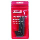 Eklind Tool 5/64 to 1/4 SAE Short Arm Multi-Size in. 7 Hex L-Key Set