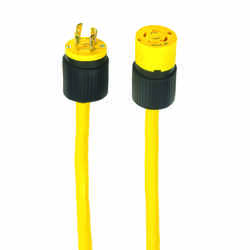 Yellow Jacket 10/4 SJEOW 25 ft. L Generator Cord 125 volt