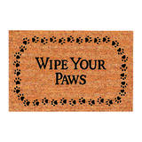 DeCoir Wipe Your Paws Tan/Black Coir Nonslip Door Mat 18 in. L x 30 in. W