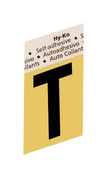 Hy-Ko 1-1/2 in. Black T Letter Self-Adhesive Aluminum