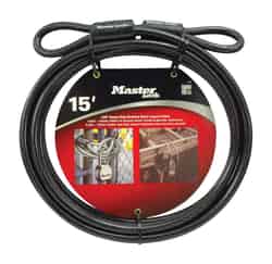 Master Lock 3/8 in. Dia. x 180 in. L Vinyl Coated Steel Flexible Braided Steel Cable