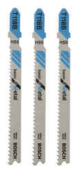 Bosch 3 in. T-Shank Jig Saw Blade 14 TPI 3 pk High Carbon Steel