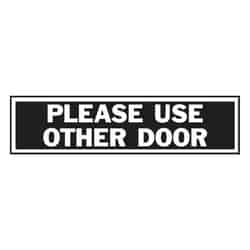 Hy-Ko English Please Use Other Door 2 in. H x 8 in. W Aluminum Sign