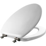 Mayfair Elongated White Molded Wood Toilet Seat