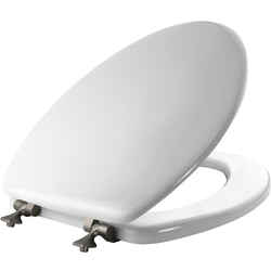 Mayfair Elongated White Molded Wood Toilet Seat