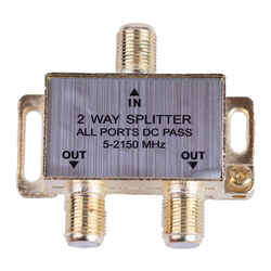 Monster Cable Just Hook It Up Satellite Splitter 75 Ohm 2150 mHz 1