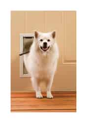 Petsafe Pet Door Medium For Pets up to 40 lb. 8-1/8 in. x 11-3/4 in. White Aluminum