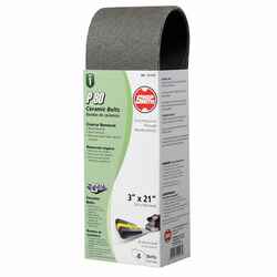 Shopsmith 21 in. L x 3 in. W Ceramic 80 Grit Sanding Belt 4 pk Medium