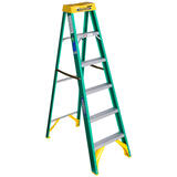 Werner 6 ft. H X 22 in. W Fiberglass Step Ladder Type II 225 lb. cap.