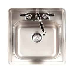 Kindred Stainless Steel Top Mount 15 in. W x 15 in. L Bar Sink