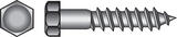 HILLMAN 1/2 in. x 4 in. L Steel Lag Screw 25 pk Hex