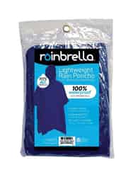 Rainbrella Blue Rain Poncho One Size Fits All PVC