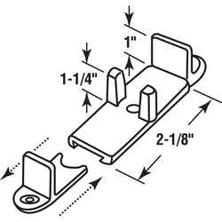 Prime-Line Mill White Nylon Door Guide 1 pk