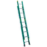 Werner 16 ft. H X 17.75 in. W Fiberglass Extension Ladder Type II 225 lb