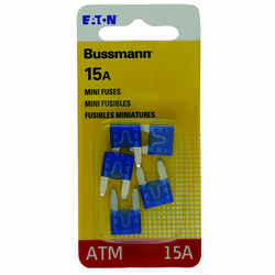 Bussmann 15 amps ATM Mini Automotive Fuse 5 pk