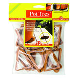 Pot Toes The Decksaver 1 in. H x 2 in. W Terracotta Planter Feet Plastic