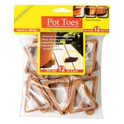Pot Toes The Decksaver 1 in. H x 2 in. W Terracotta Planter Feet Plastic