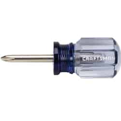 Craftsman No. 2 Phillips No. 2 Stubby Screwdriver Clear Steel 1