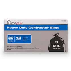 Home Plus 42 gal. Contractor Bags Flap Tie 20 pk