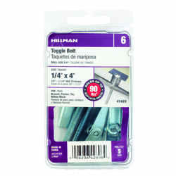 HILLMAN Fas-N- Tite 1/4 in. Dia. x 4 L Round Steel Toggle Bolt 5 pk