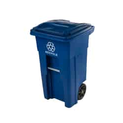 Toter 32 gal Polyethylene Wheeled Recycling Bin Lid Included