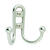 Amerock Silver Zinc Small Double Prong Hook 2-3/4 in. L 1 pk