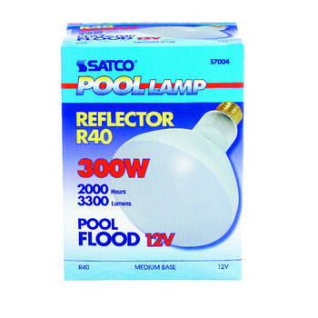 Satco Pool Lamp 300 watts BR40 Incandescent Bulb 2960 lumens Soft White Floodlight 1 pk