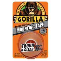 Gorilla 1 in. W x 60 in. L Mounting Tape Clear