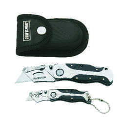Craftsman 2-Piece Lockback Folding Assorted in. Lockback Utility Knife Set Silver 2 pk