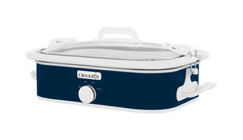 Crock Pot 3.5 qt. Ceramic Blue Casserole Slow Cooker