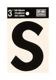 Hy-Ko 3 in. Black Vinyl Self-Adhesive Letter S 1 pc.