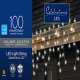 Celebrations Basic LED Mini Cool White 100 ct String Christmas Lights 5.67 ft.