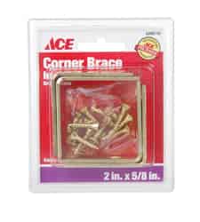 Ace 2 in. H x 3.75 in. W x 2 in. D Brass Inside L Corner Brace
