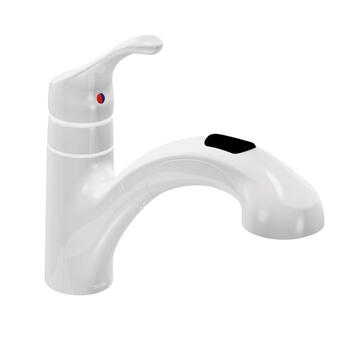 Moen Renzo Renzo One Handle Glacier Pull Out Kitchen Faucet