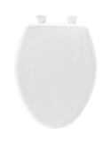 Mayfair Elongated White Plastic Toilet Seat