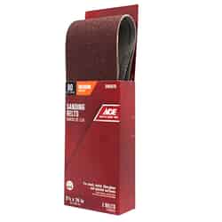 Ace 16 in. L x 2-1/2 in. W Aluminum Oxide Sanding Belt Medium 2 pk 80 Grit