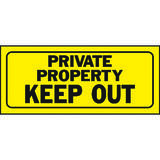 Hy-Ko English Private Property Keep Out Sign 6 in. H x 14 in. W Plastic