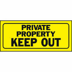 Hy-Ko English Private Property Keep Out Sign 6 in. H x 14 in. W Plastic