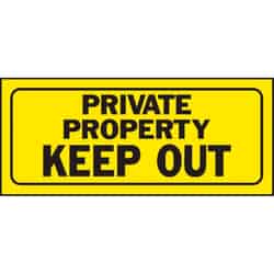 Hy-Ko English Private Property Keep Out Sign 6 in. H x 14 in. W Plastic