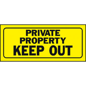 Hy-Ko English Private Property Keep Out Sign 6 in. H x 14 in. W Plastic