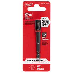 Milwaukee SHOCKWAVE IMPACT DUTY 1/4 inch drive in. x 2.5625 in. L Nut Driver 1 pc. 1/4 in. Hex S