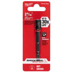 Milwaukee SHOCKWAVE IMPACT DUTY 1/4 inch drive in. x 2.5625 in. L Nut Driver 1 pc. 1/4 in. Hex S