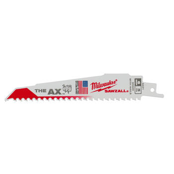 Milwaukee The AX 0.75 in. W x 6 in. L Bi-Metal Wood demolition 5 TPI 5 pk Reciprocating Saw Blad