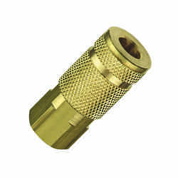 Tru-Flate Brass Air Coupler 1/4 in. Female 1 1 pc