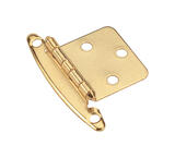 Amerock 1-3/4 in. W x 2-3/4 in. L Polished Brass Steel Decorative Hinge 2 pk