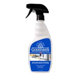 Cleans and polishes stainless steel