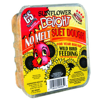 C&S Products Sunflower Delight Assorted Species Wild Bird Food Beef Suet 11.75 oz.