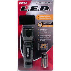Dorcy Metal Gear 120 lumens Black LED Flashlight AAA