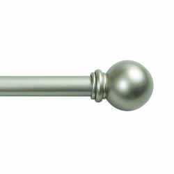 Kenney Brass Champagne Silver Curtain Rod 86 in. L